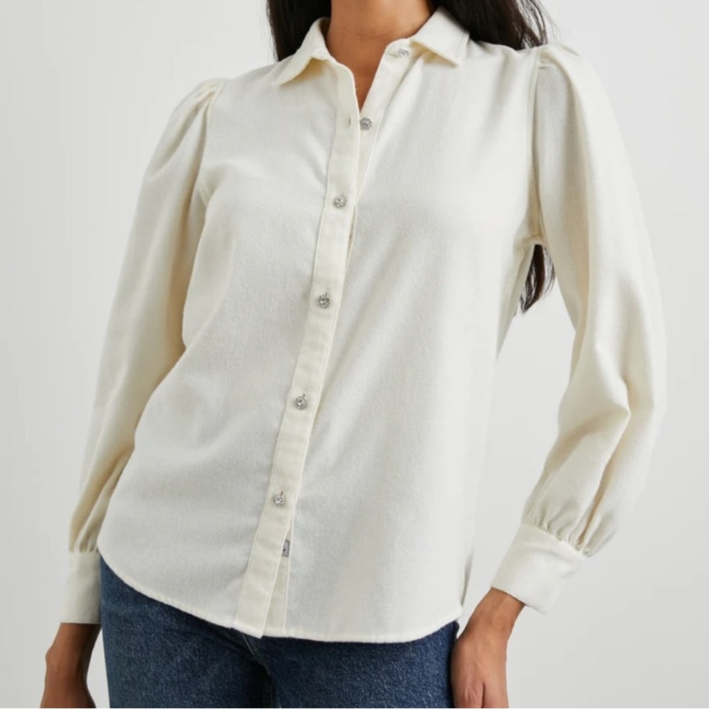 Rails Angelica Ivory Button-Up Blouse NWT